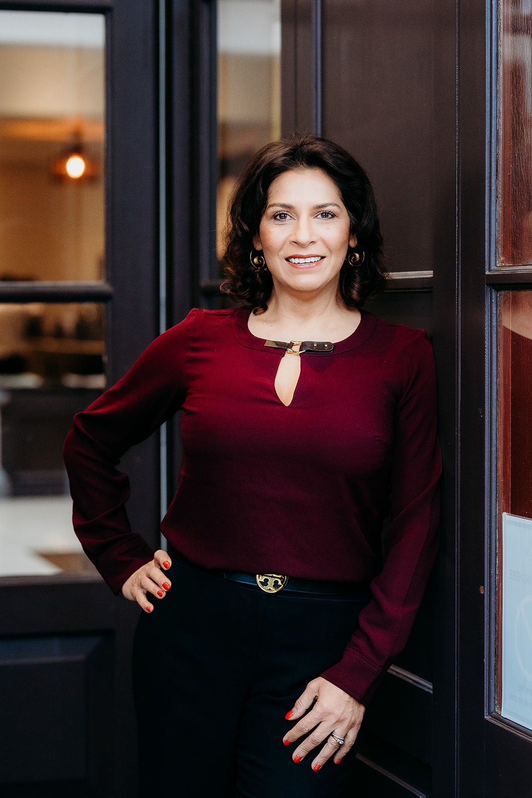 Dr Sadia Meyer outside the Meyer Menopause Clinic