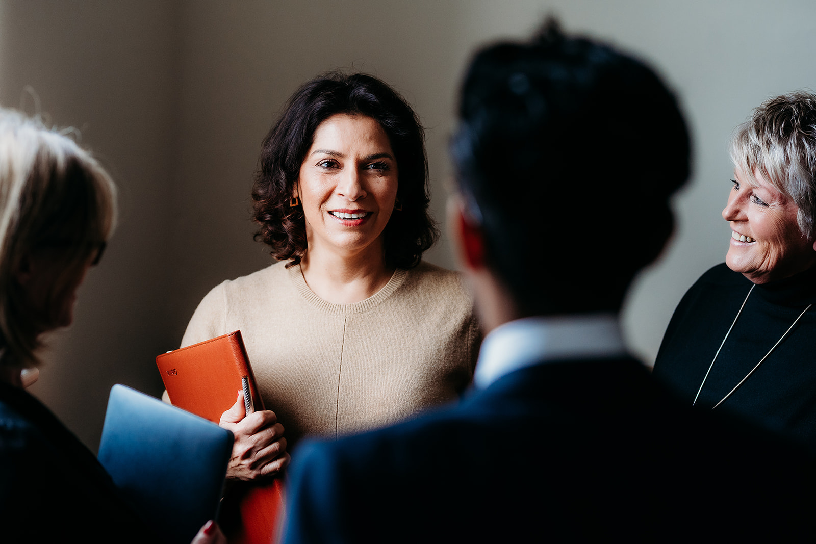 Dr Meyer in conversation with patients